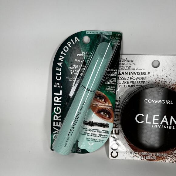 NEW Covergirl Clean Invisible Pressed Powder, Concealer, Golden Caramel, Mascara - Picture 2 of 6